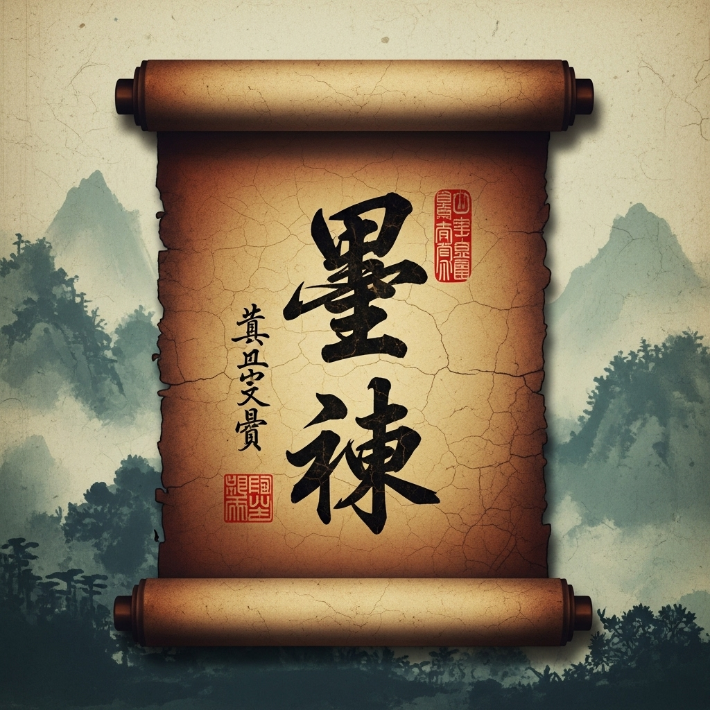 만법귀일 An old, weathered scroll with ancient Korean or Chinese characters, depicting a sense of historical wisdom and origin. The background is subtle and respectful of traditional art. No text on the image.