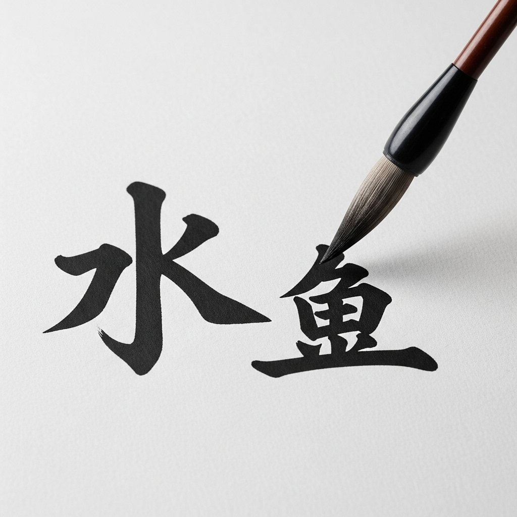 A traditional Chinese calligraphy brush painting the four characters of the idiom on rice paper, with elegant black ink strokes flowing naturally__수시변통