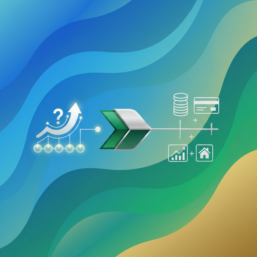 A sleek, modern illustration of the Robinhood logo seamlessly integrated with icons representing prediction markets and various financial services, dynamic colored background, conceptual, no text