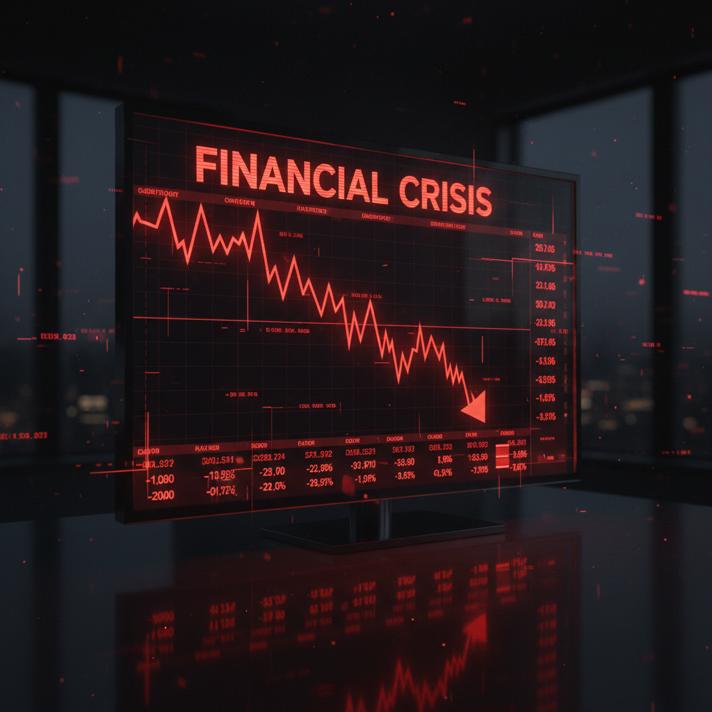 급격한 하락세를 보이는 주식 시장 차트