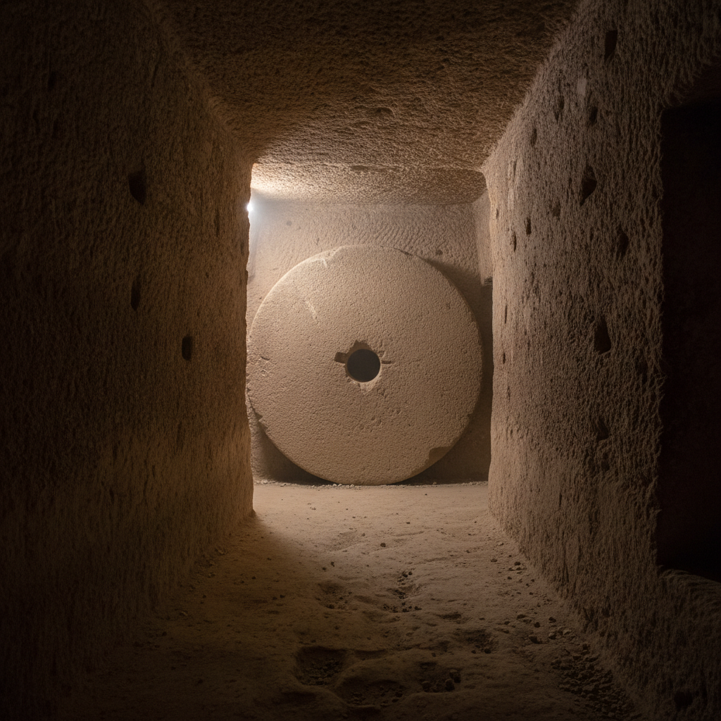 데린쿠유 지하 도시의 좁은 통로