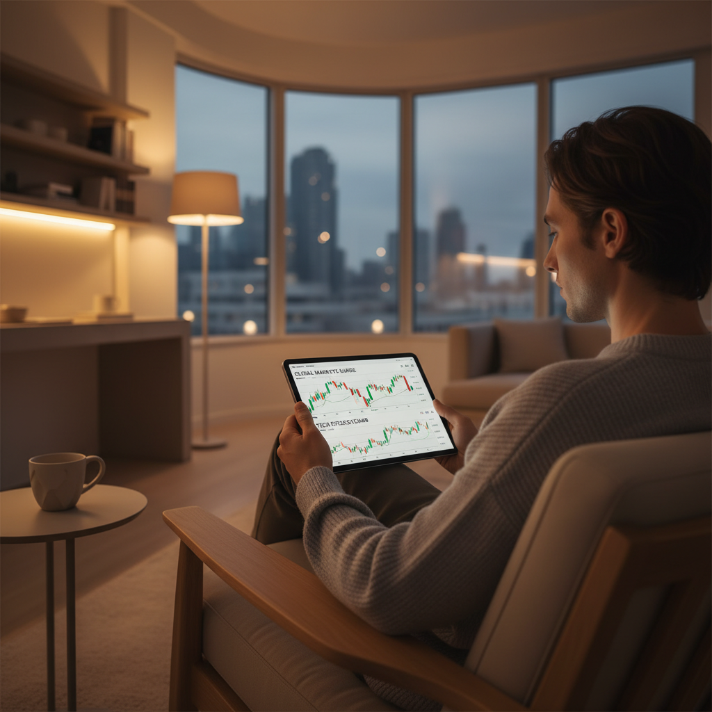 전략적인 투자 결정을 내리는 모습