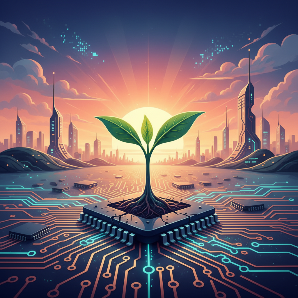 미래의 금융 성장을 상징하는 창의적인 배경