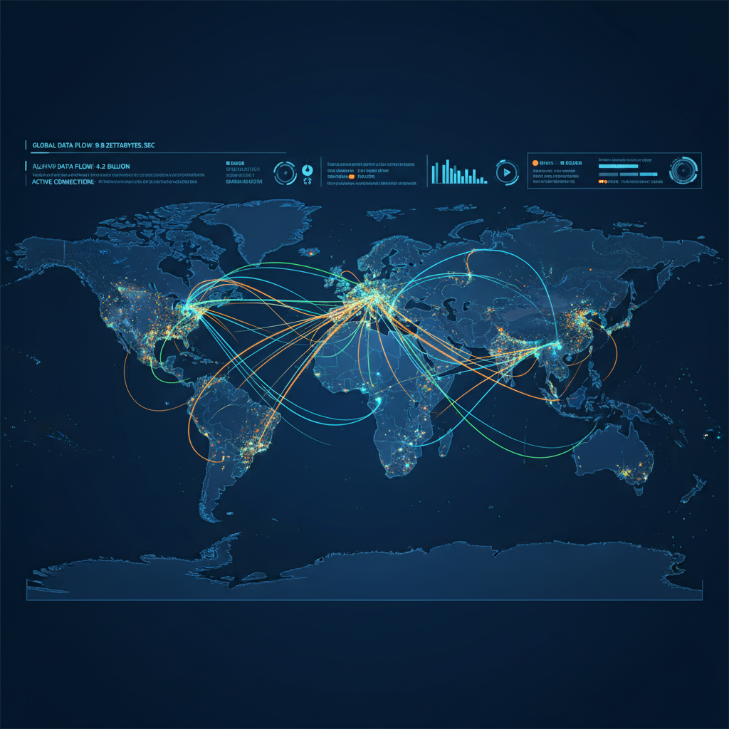 글로벌 클라우드 서버 망과 데이터 흐름