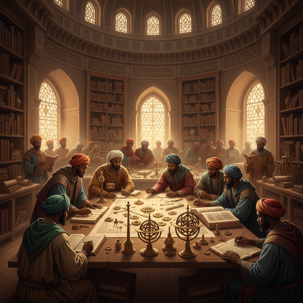 팀북투 대학에서 과학 기술을 연구하는 학자들