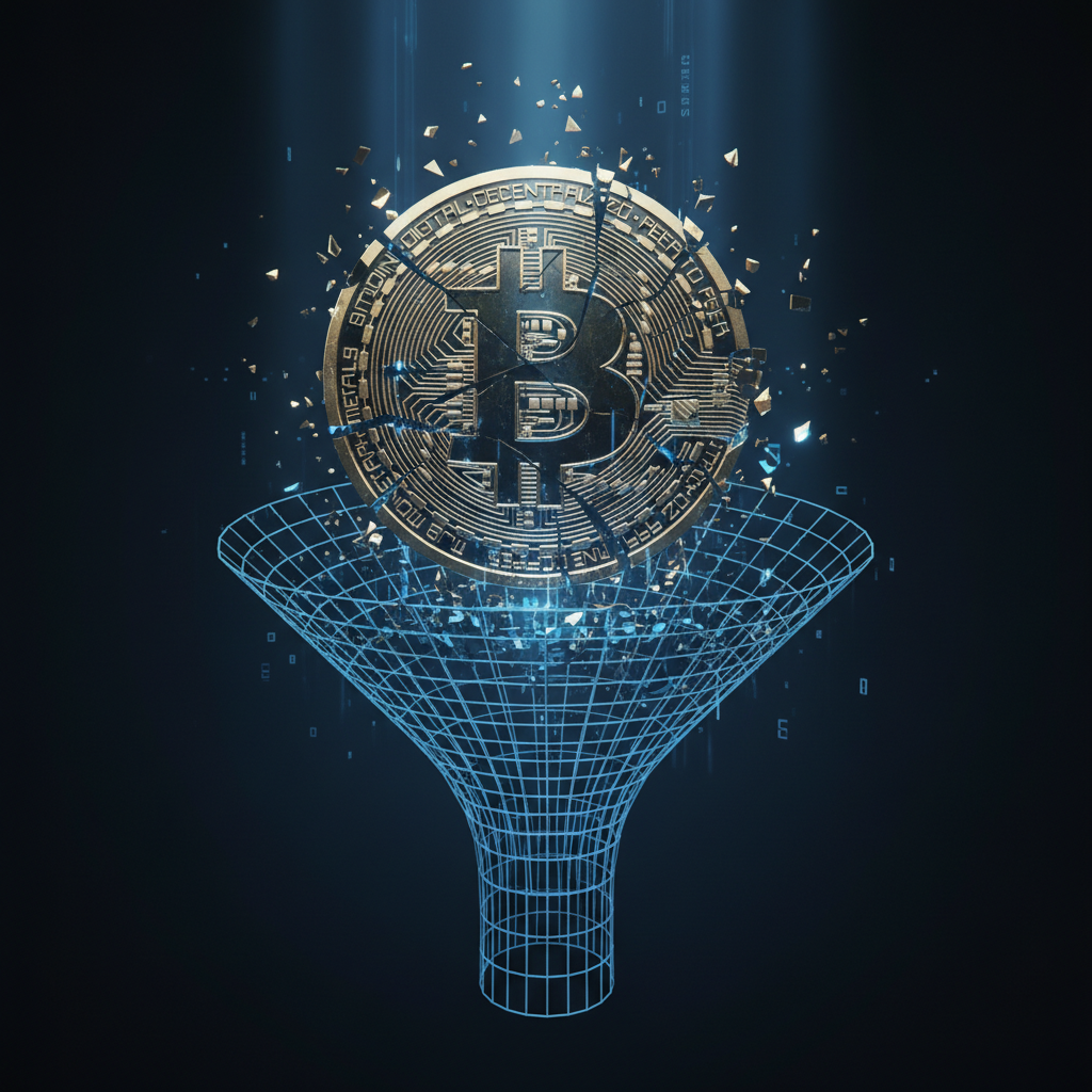 하락하는 디지털 자산의 형상