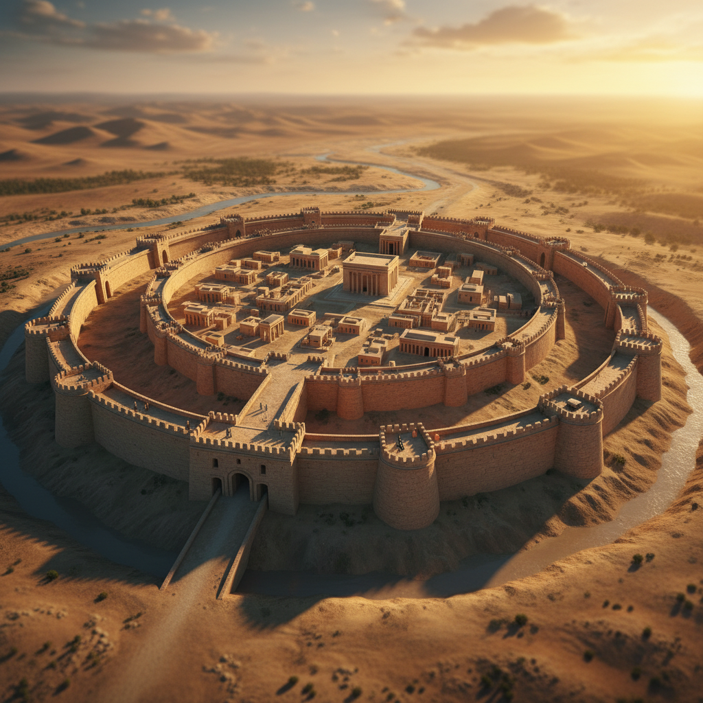 하트라를 보호하던 거대한 원형 성벽의 흔적