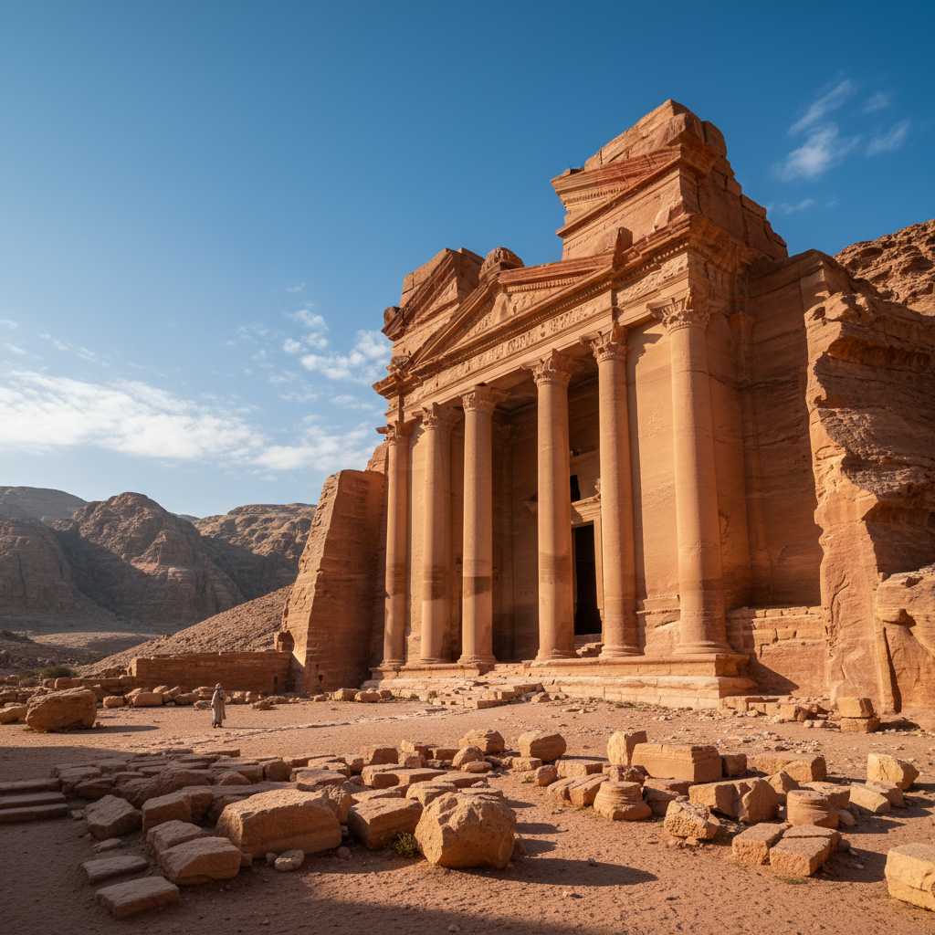 고대 도시의 영화를 간직한 대신전의 기둥들