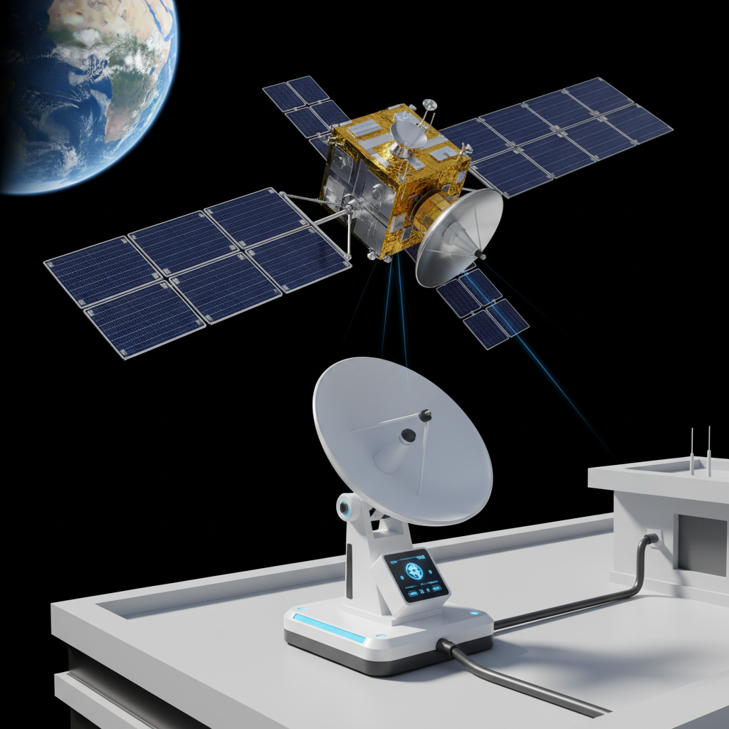 위성 네트워크 통신 장비 레이아웃