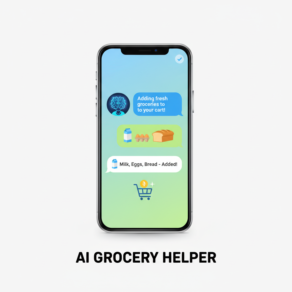 우버이츠 인공지능 장바구니 앱 화면