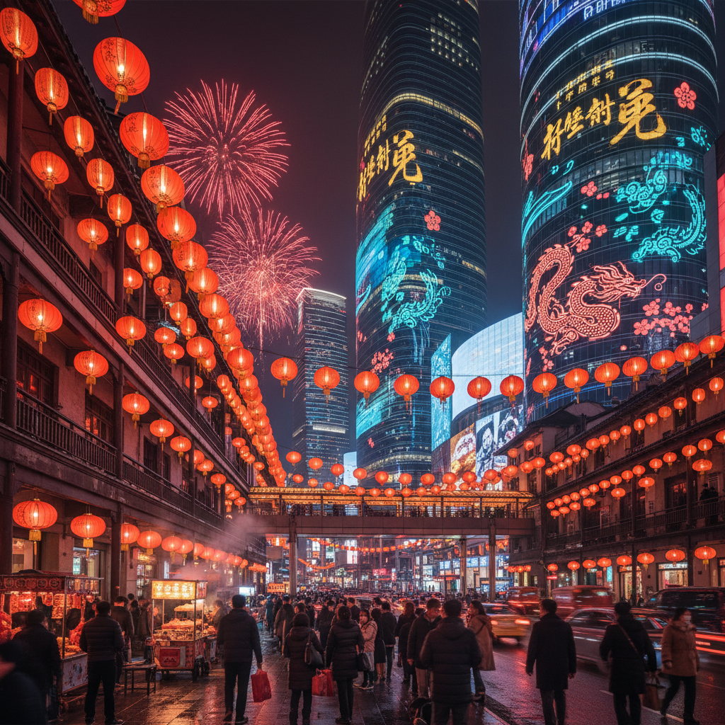 춘절 연휴와 첨단 기술의 조화