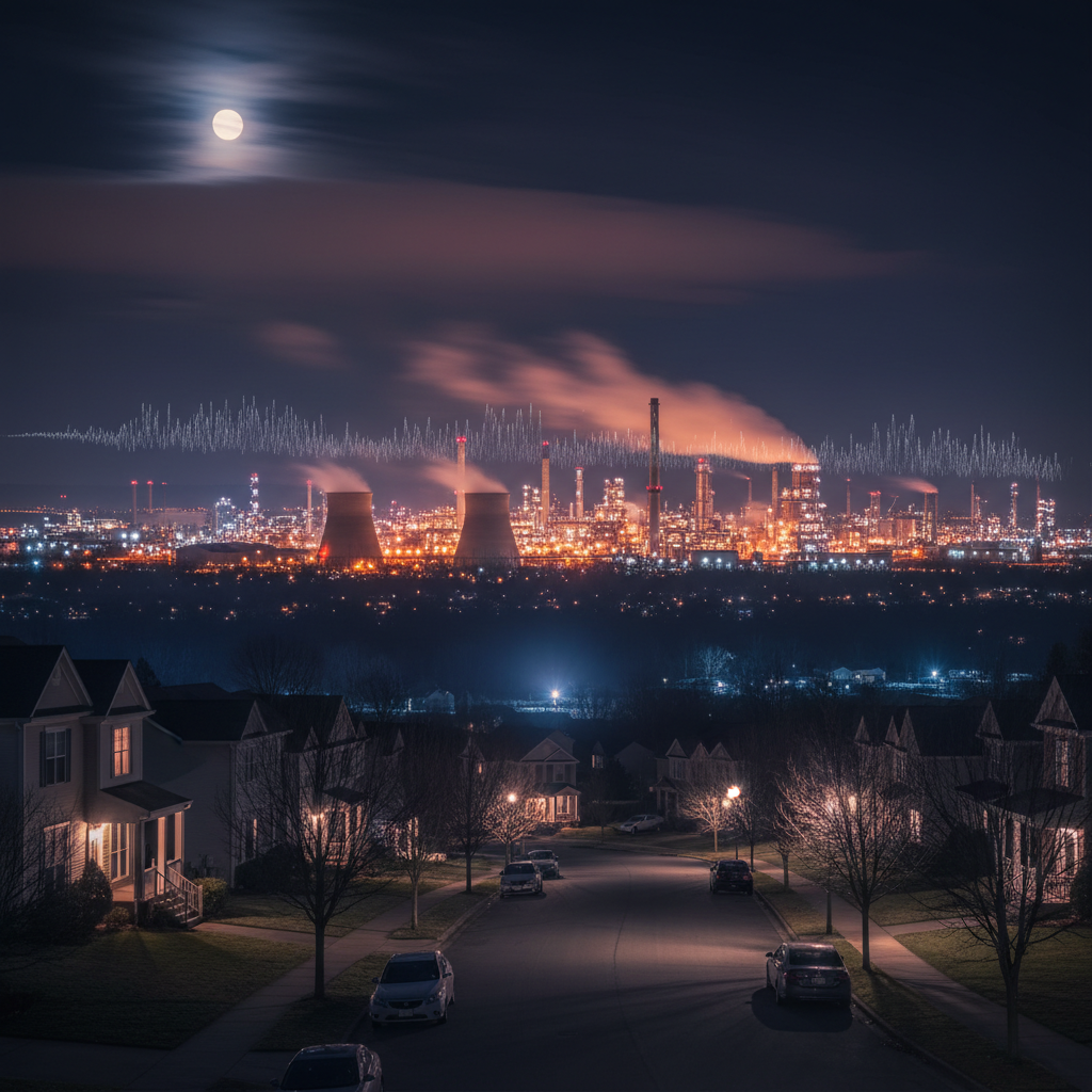 소음 공해에 시달리는 주택가