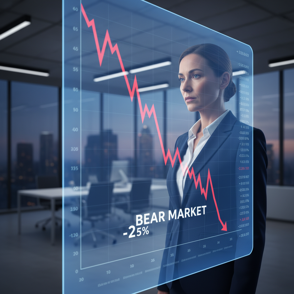 주식 차트를 분석 중인 투자자의 모습