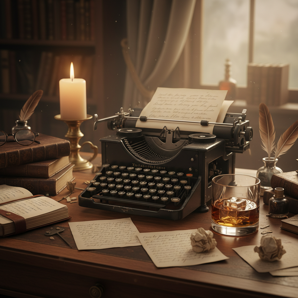 타이프라이터와 낡은 시집