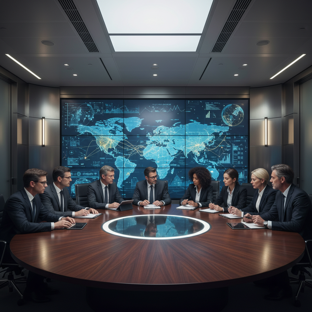 전략적인 기업 회의와 리더십