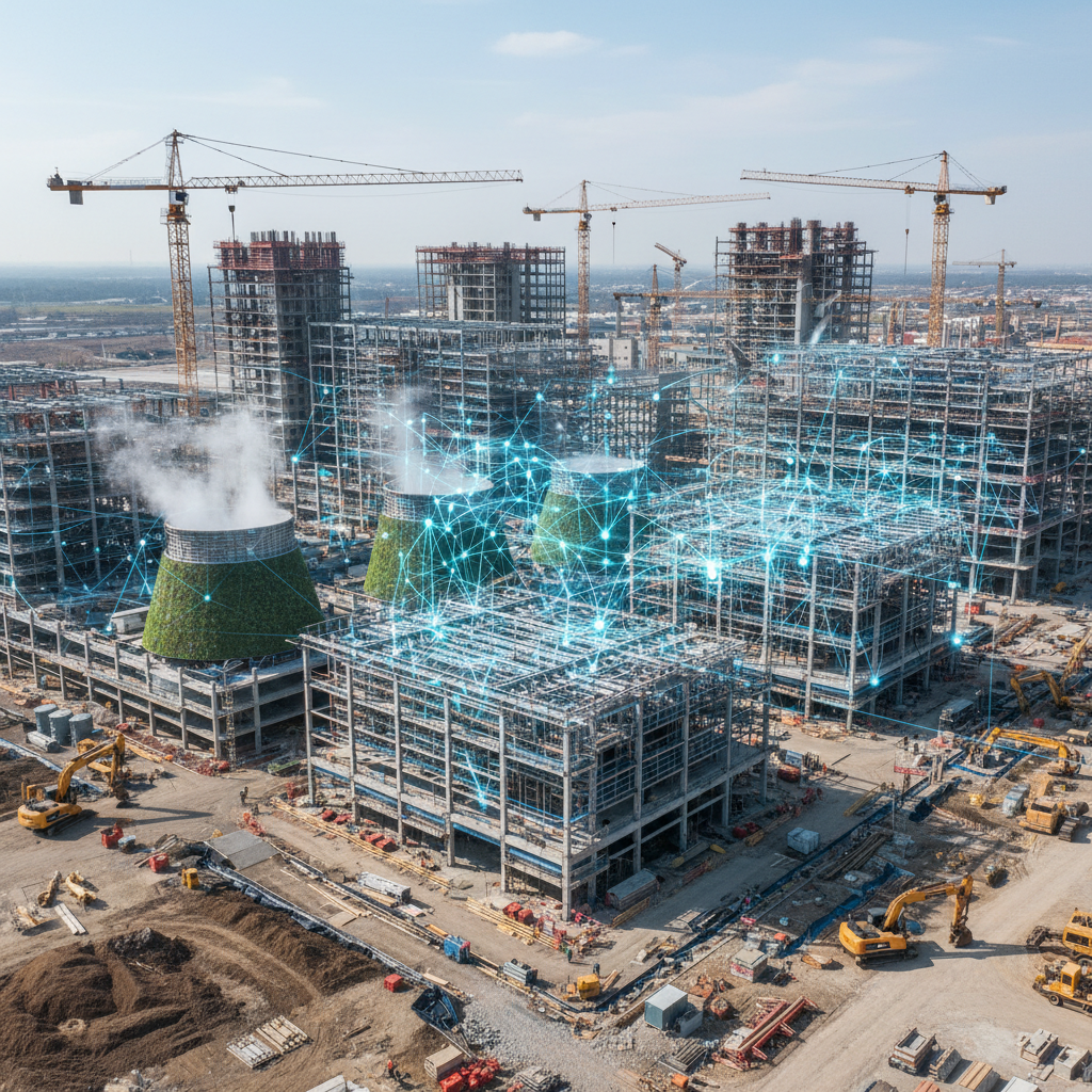 데이터센터 건설 현장과 디지털 미래