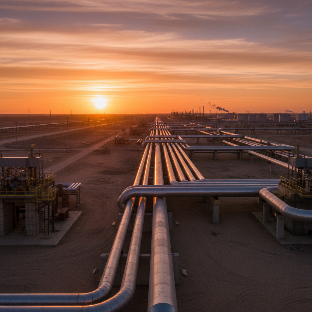 끝없이 펼쳐진 에너지 인프라 파이프라인