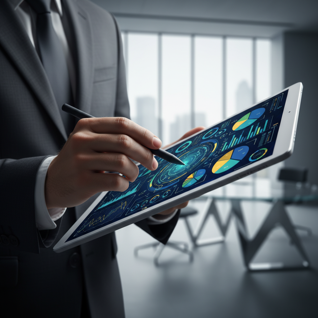 데이터 차트를 분석하는 금융 전문가