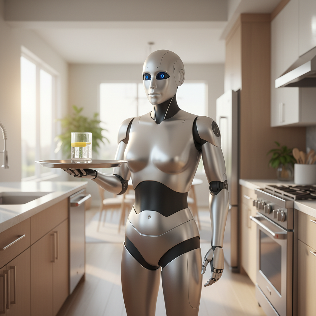 가정에서 인간을 돕는 미래의 로봇