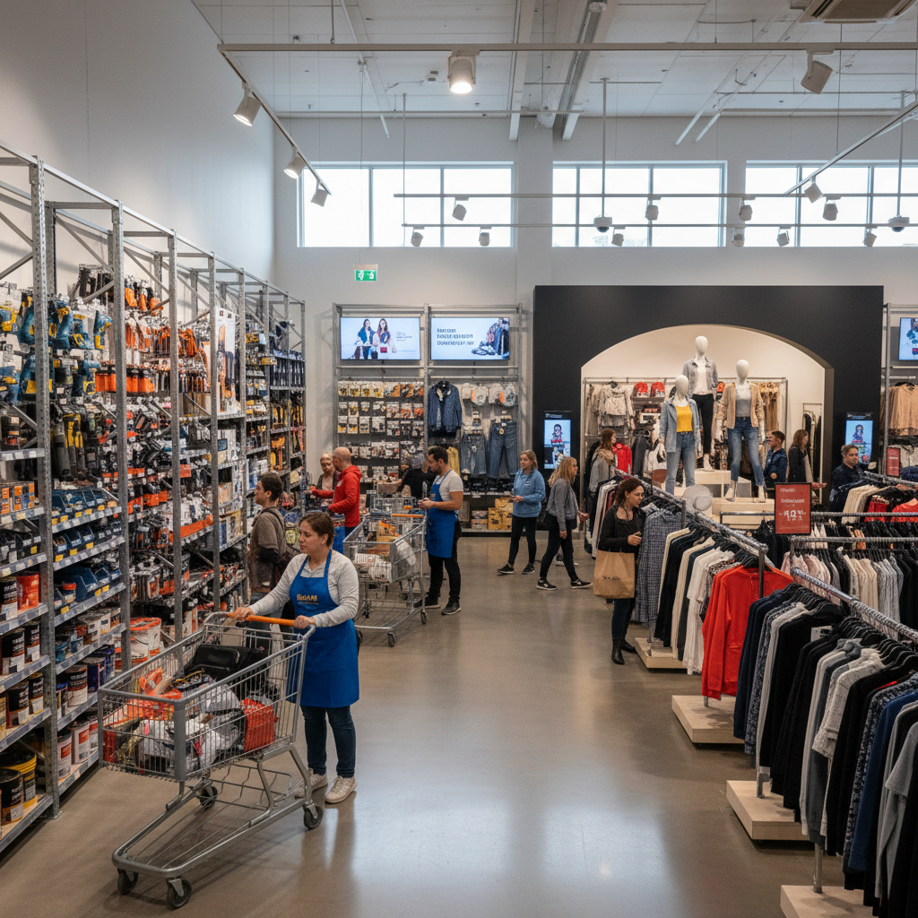 소비 지표를 반영하는 대형 소매점 내부