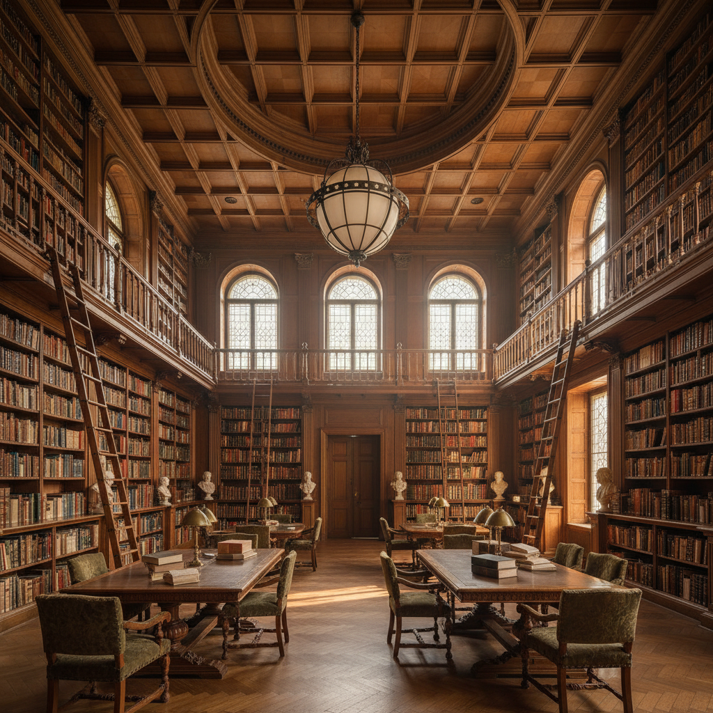 고풍스러운 러시아 국립 도서관의 전경