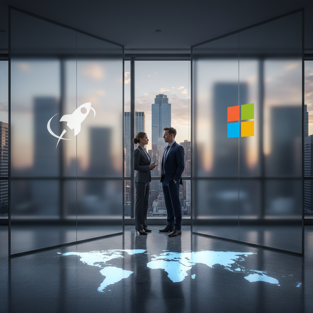 기업 간의 복잡한 이해관계를 상징하는 이미지