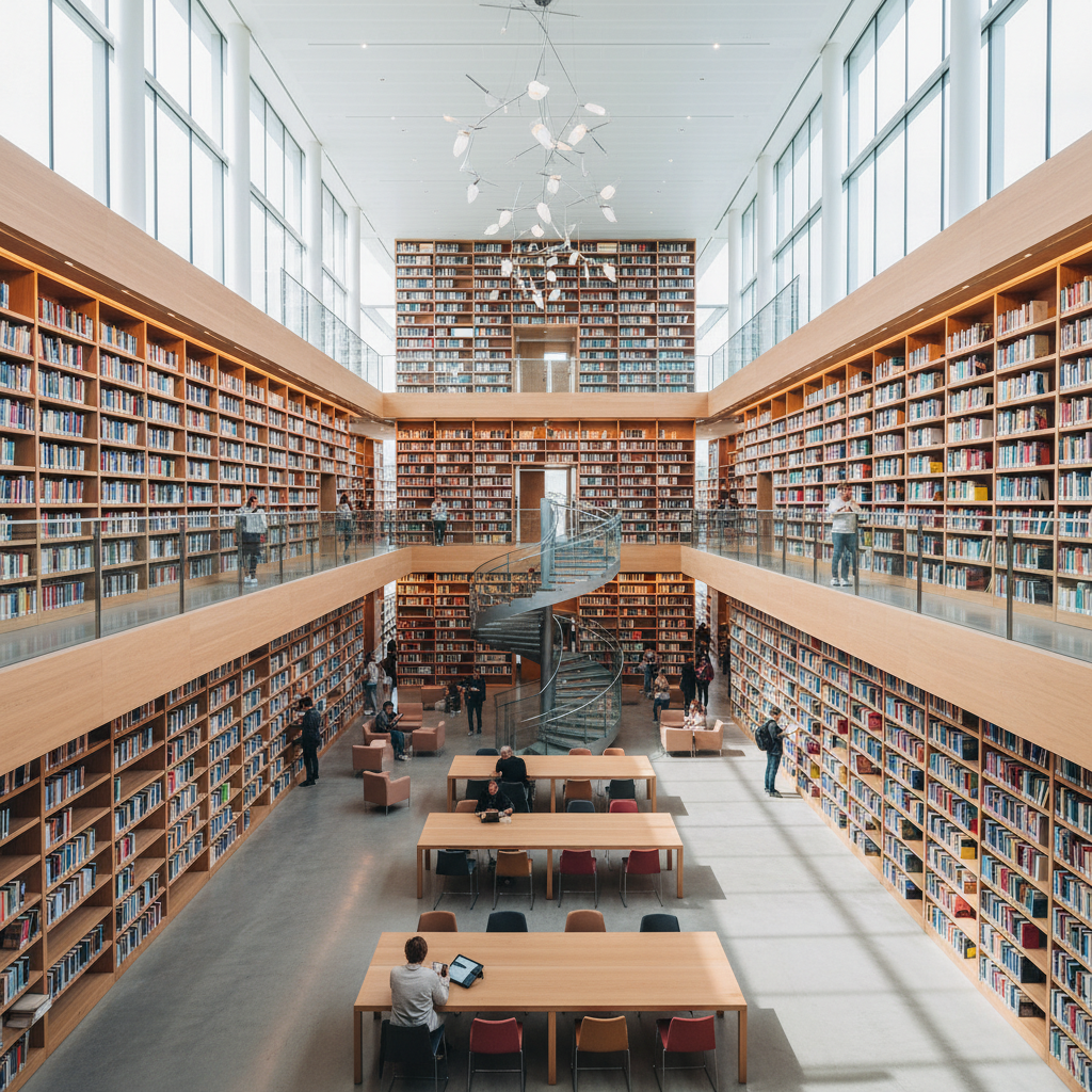 전 세계 서점에 진열된 수많은 책들의 모습