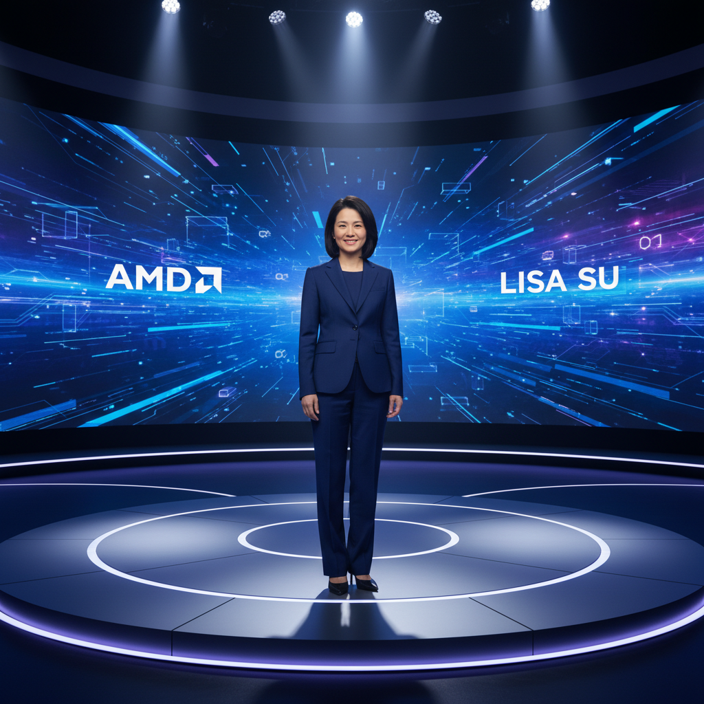 리사 수 AMD CEO의 기술 컨퍼런스 발표 모습
