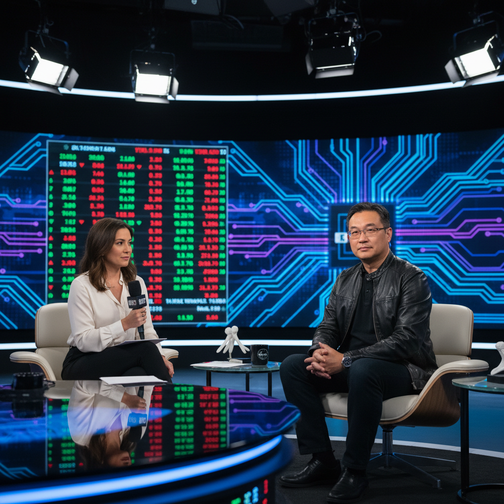 젠슨 황 엔비디아 CEO의 CNBC 인터뷰 장면