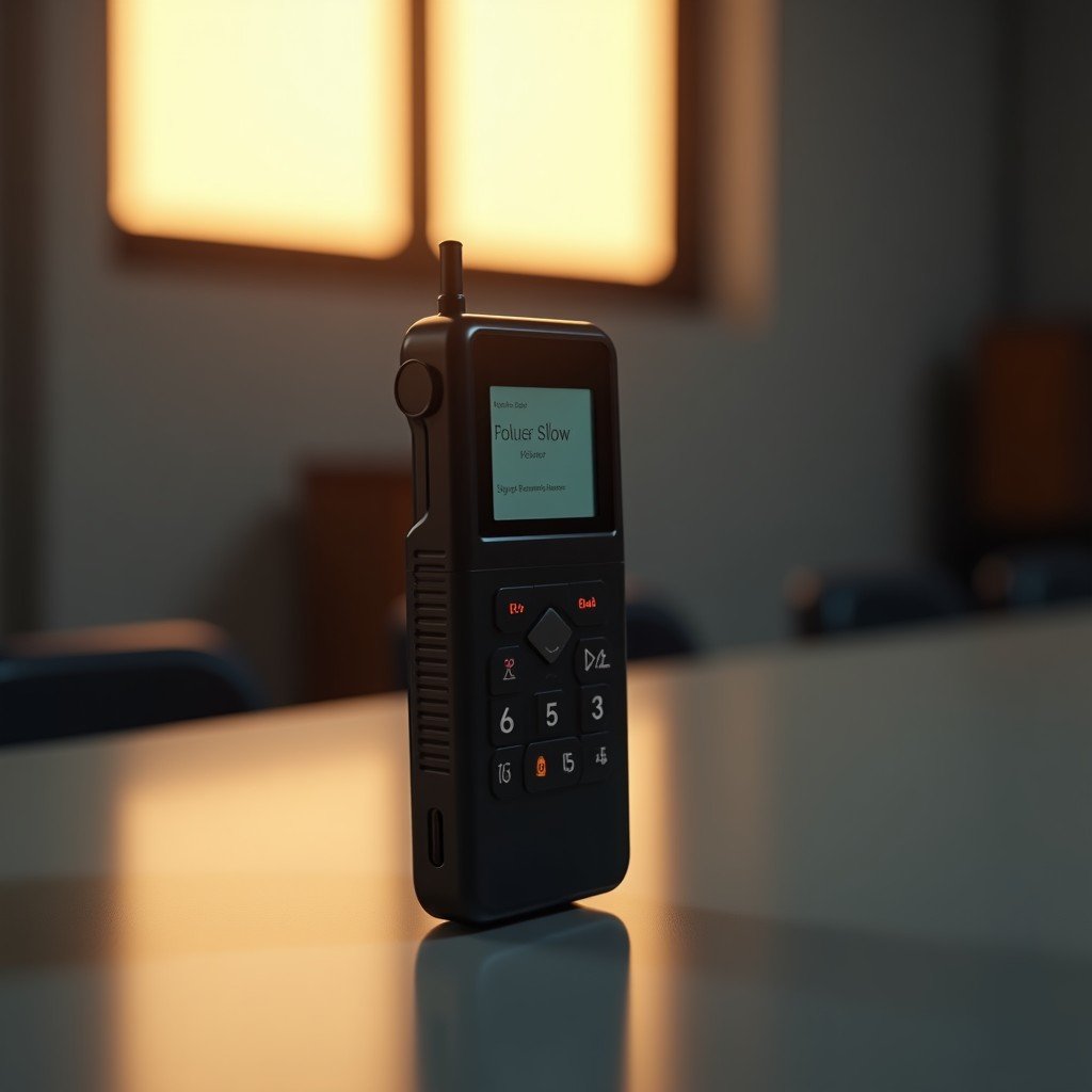 A conceptual high-tech handheld device from the late 90s with a minimalist design, realistic industrial photography, warm lighting, natural setting, 4:3