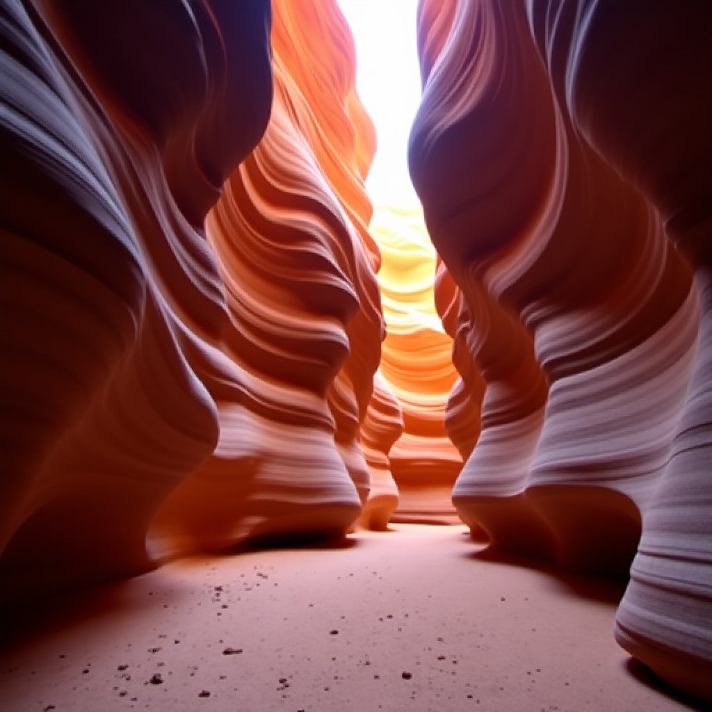 A narrow and winding sandstone canyon called the Siq in Petra Jordan, high rose-red rock walls, soft sunlight filtering from above, mysterious atmosphere, 4:3