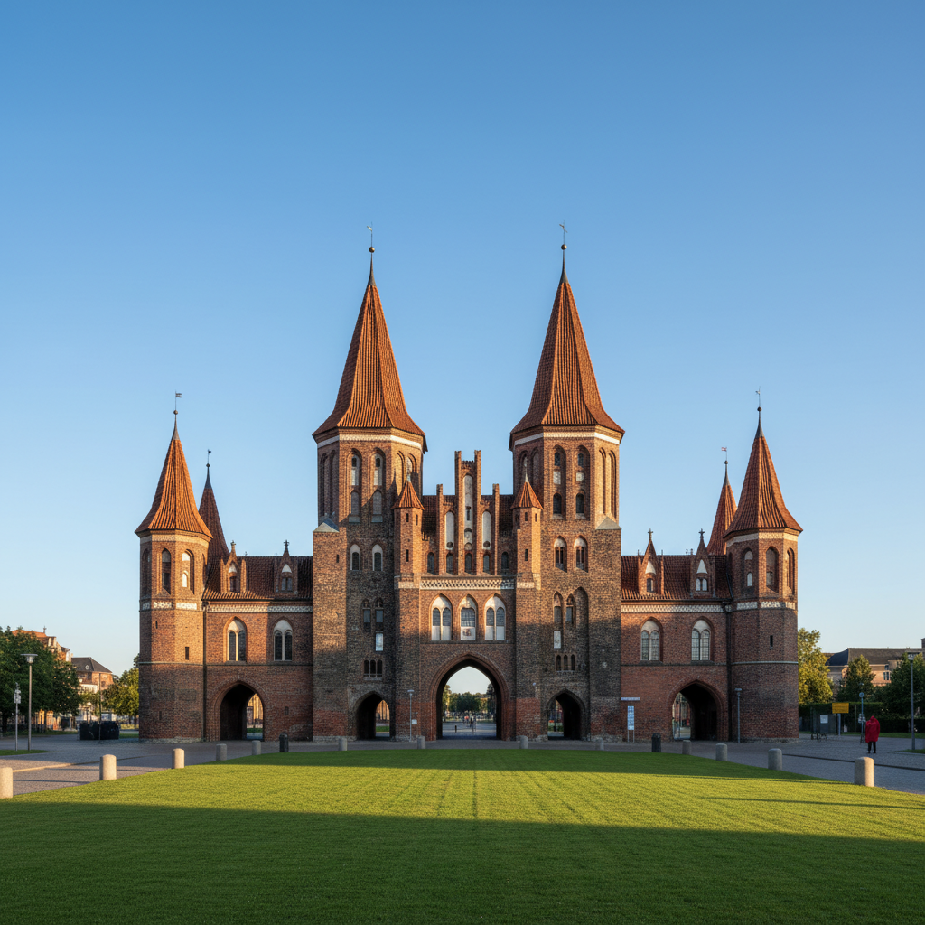 뤼베크의 상징 홀스텐 문과 붉은 벽돌 건축물