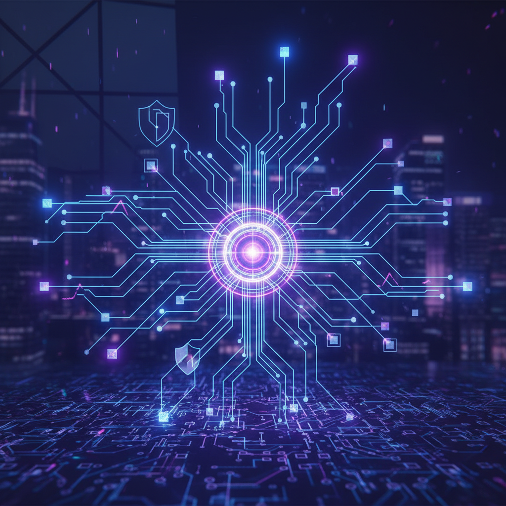 AI 보안 시스템 강화 개념도