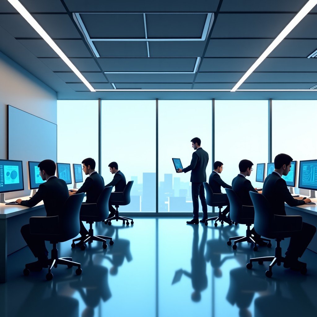 AI 기술 도입과 사무실 풍경