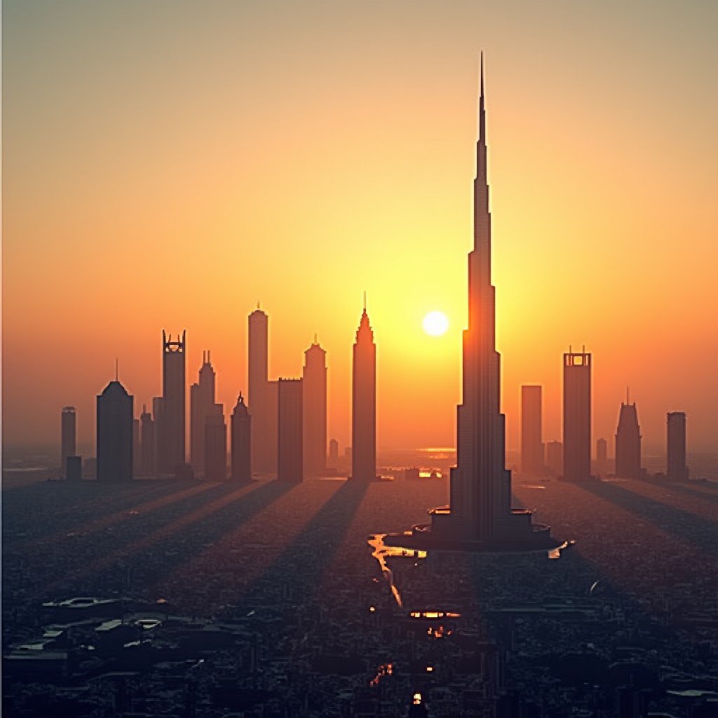 두바이의 상징적인 스카이라인