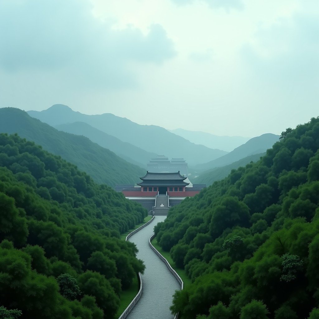 진시황릉의 전경