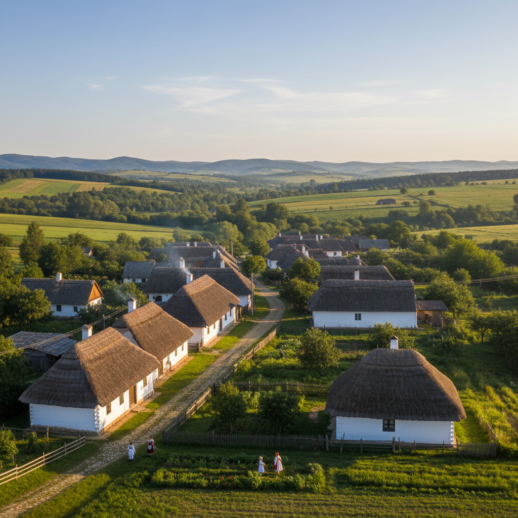 홀로쾨 마을의 전경