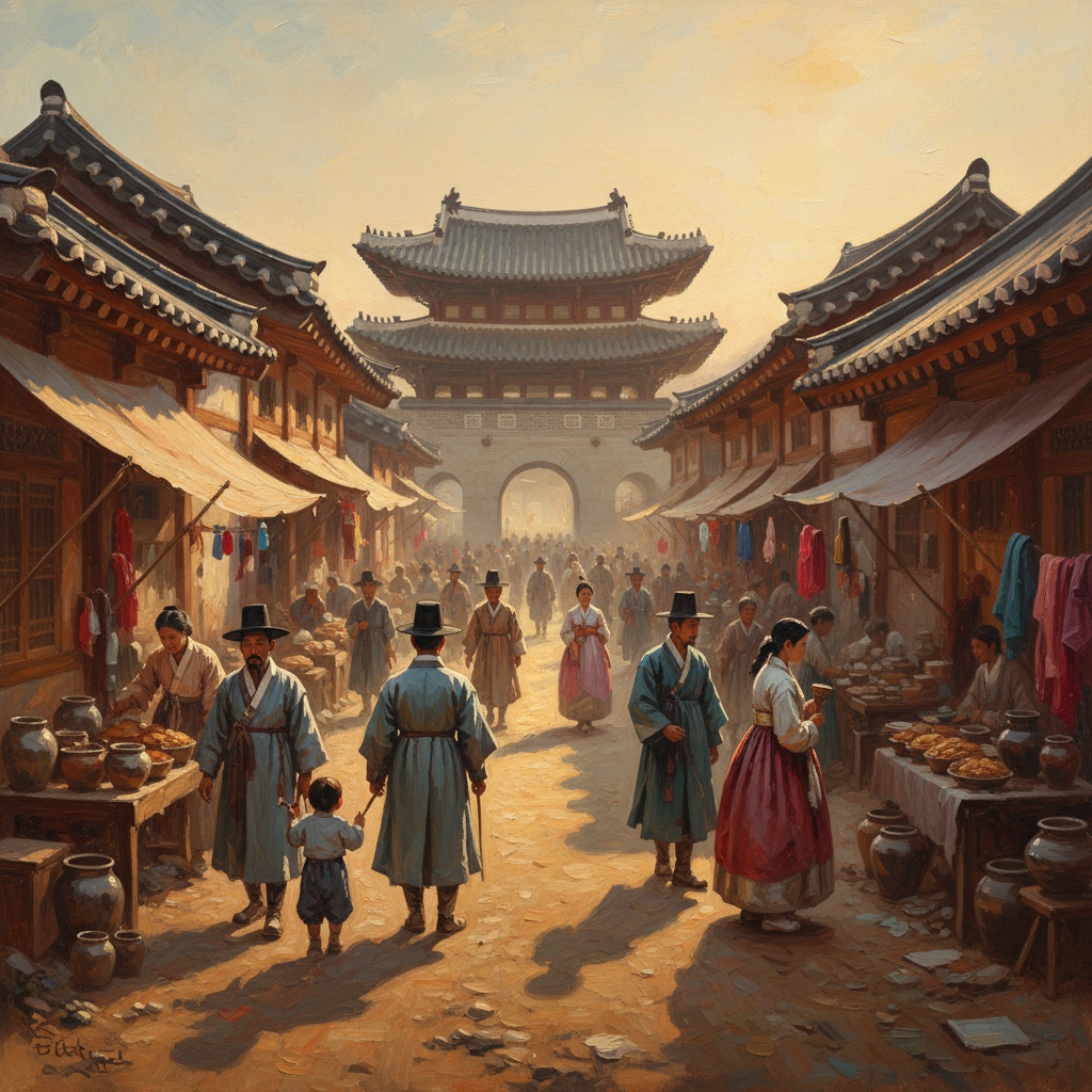 옛 대한제국 시절의 서울 거리