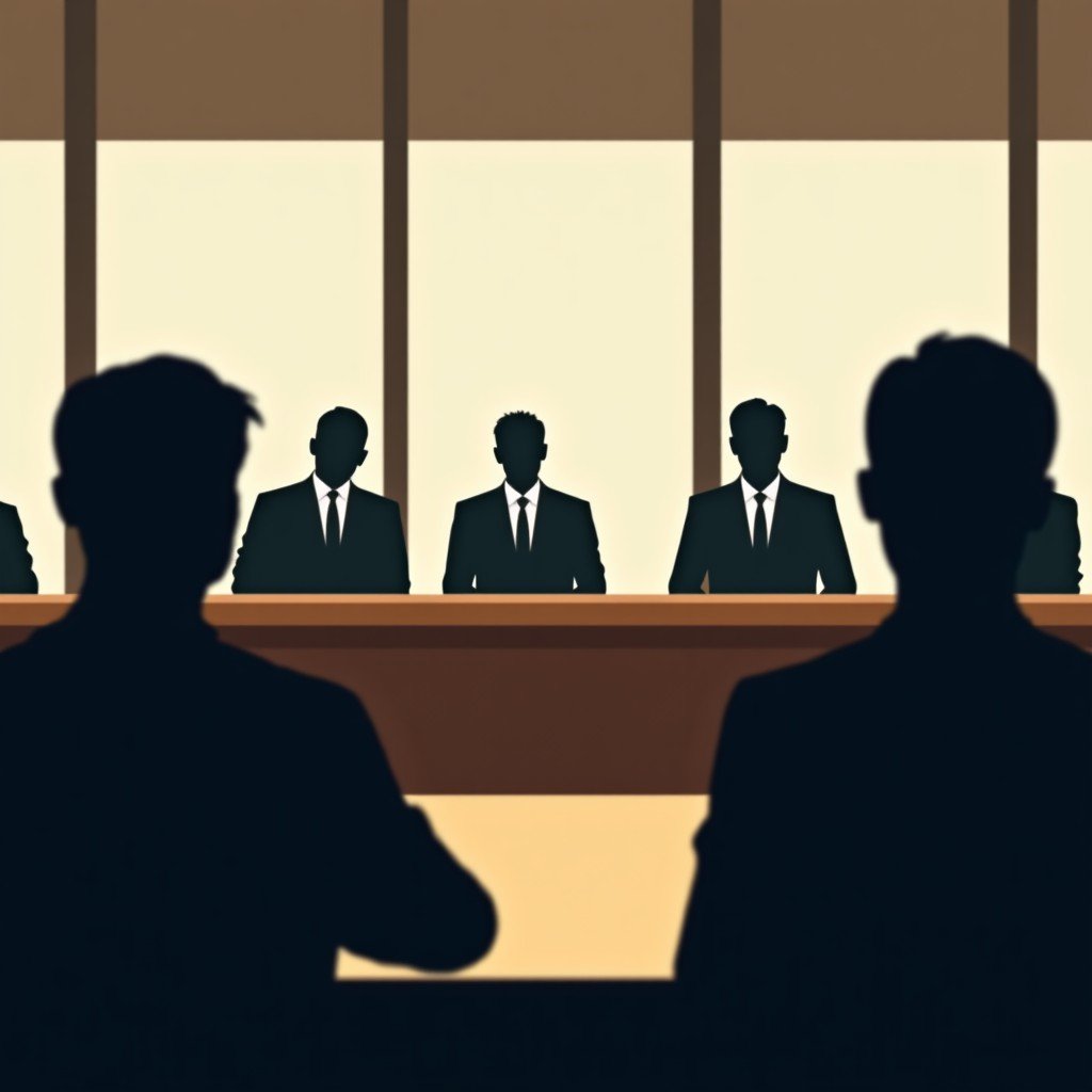 환경 규제 당국과 지역사회 회의 장면