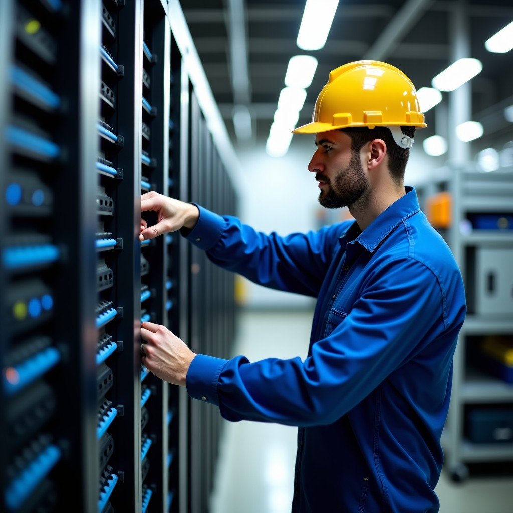 광섬유 케이블 설치 작업