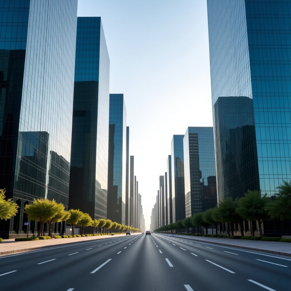 업무가 중단된 두바이 금융 센터