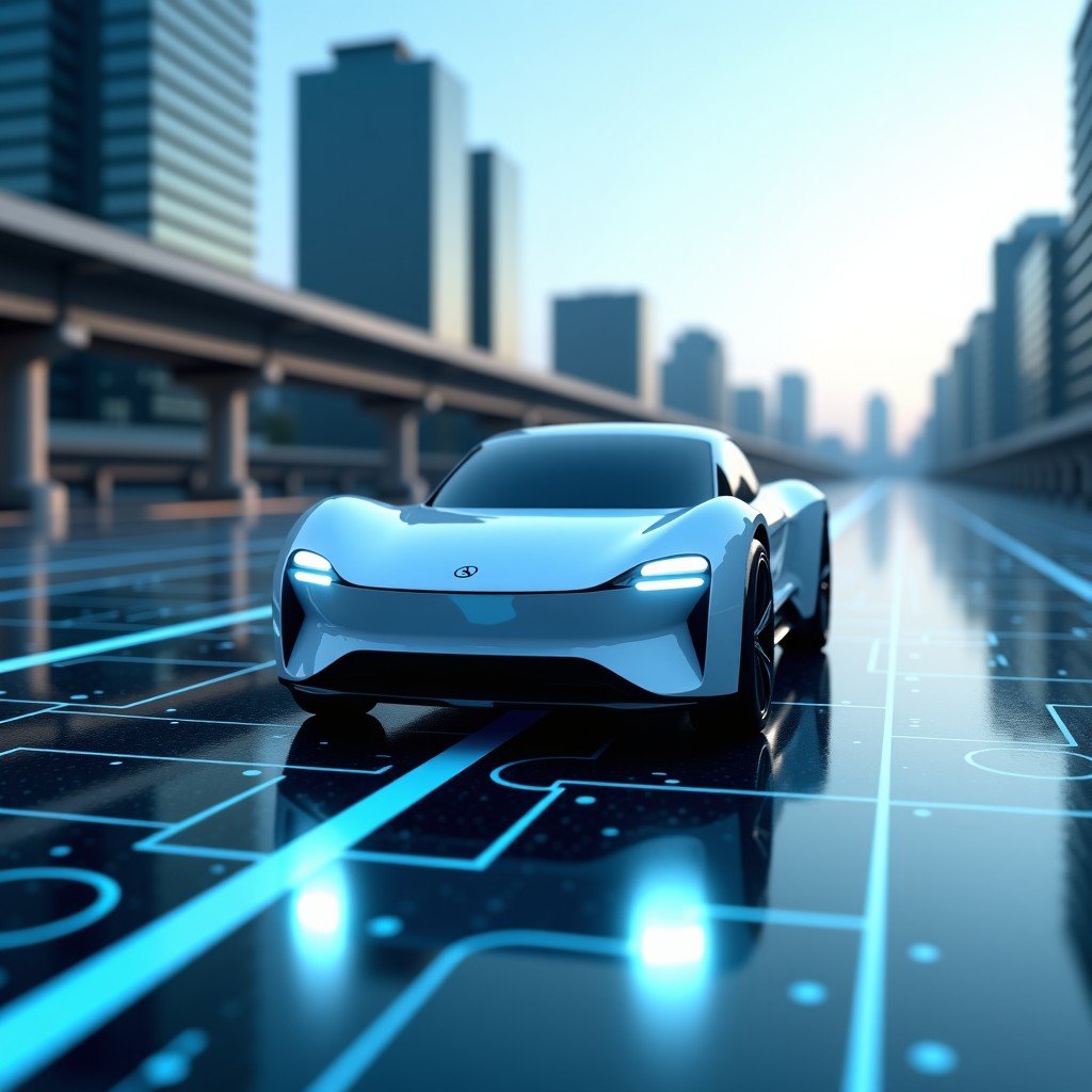 미래형 자율주행 기술 개념도