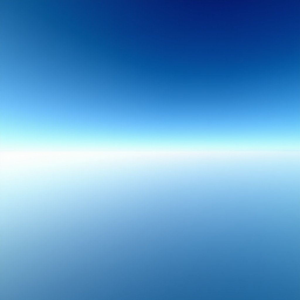 A wide view of a clear blue sky, minimal clouds, peaceful aviation atmosphere, highly detailed landscape, 4:3
