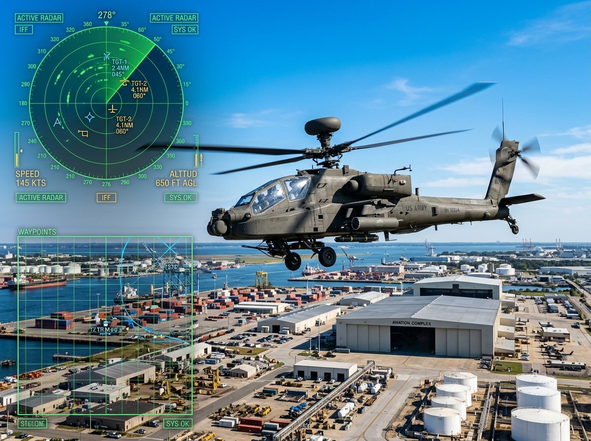 현대적인 레이더 시스템과 헬기