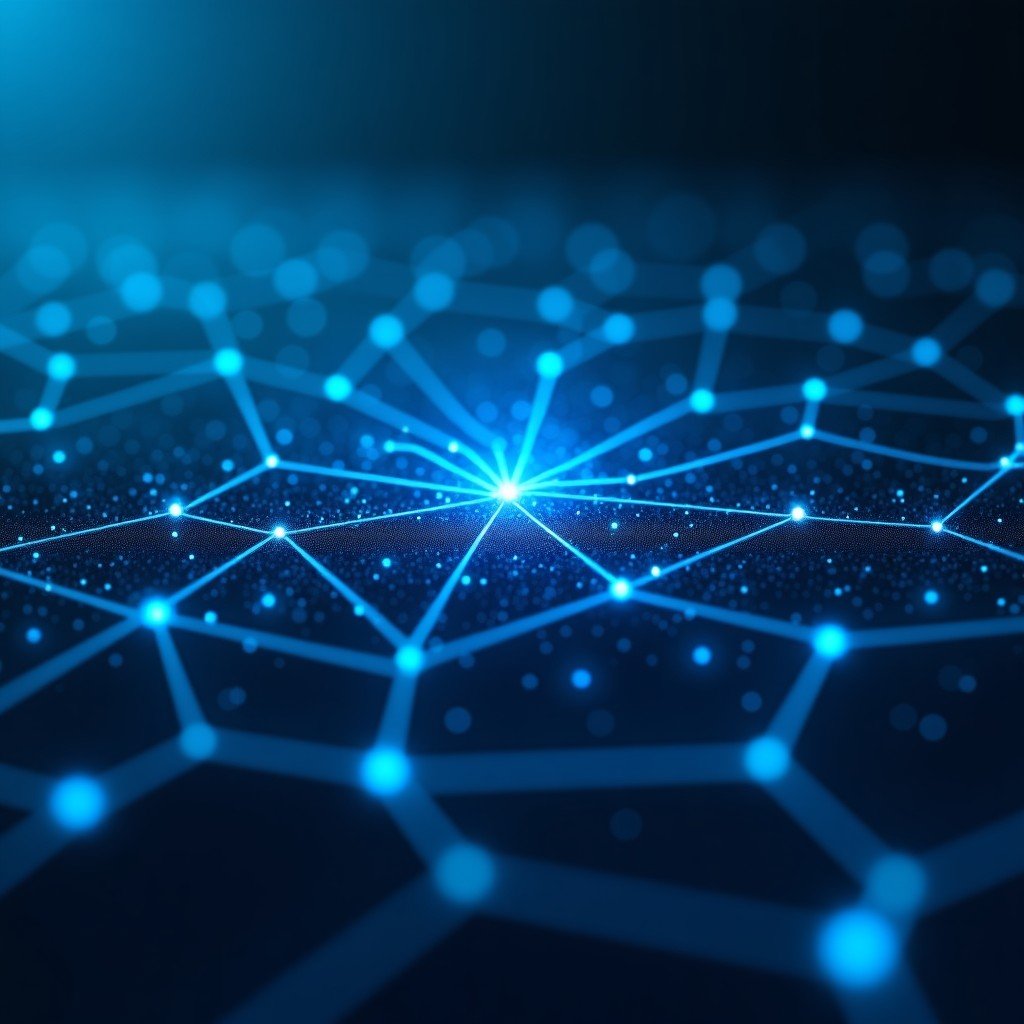 기술 혁신을 상징하는 추상적 배경