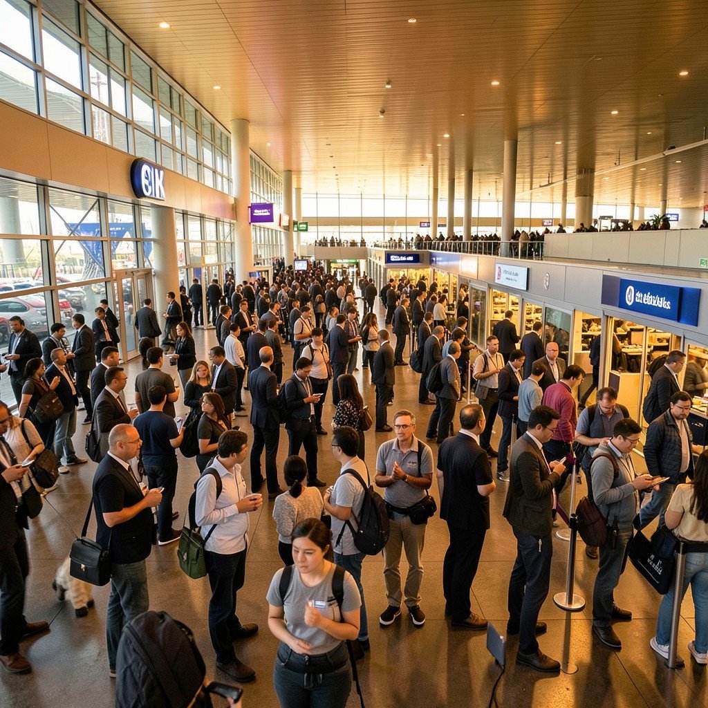 공항 출국장 풍경