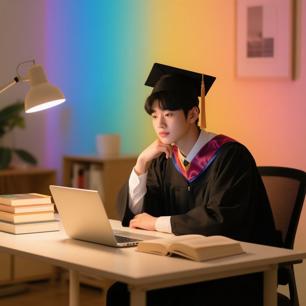 진로 고민하는 젊은 직장인