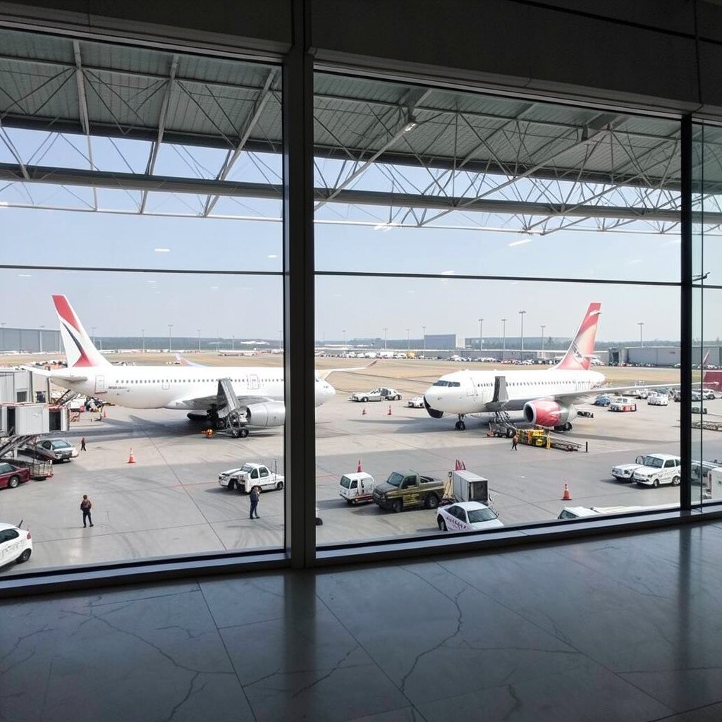 항공사 합병 논의를 상징하는 공항 풍경